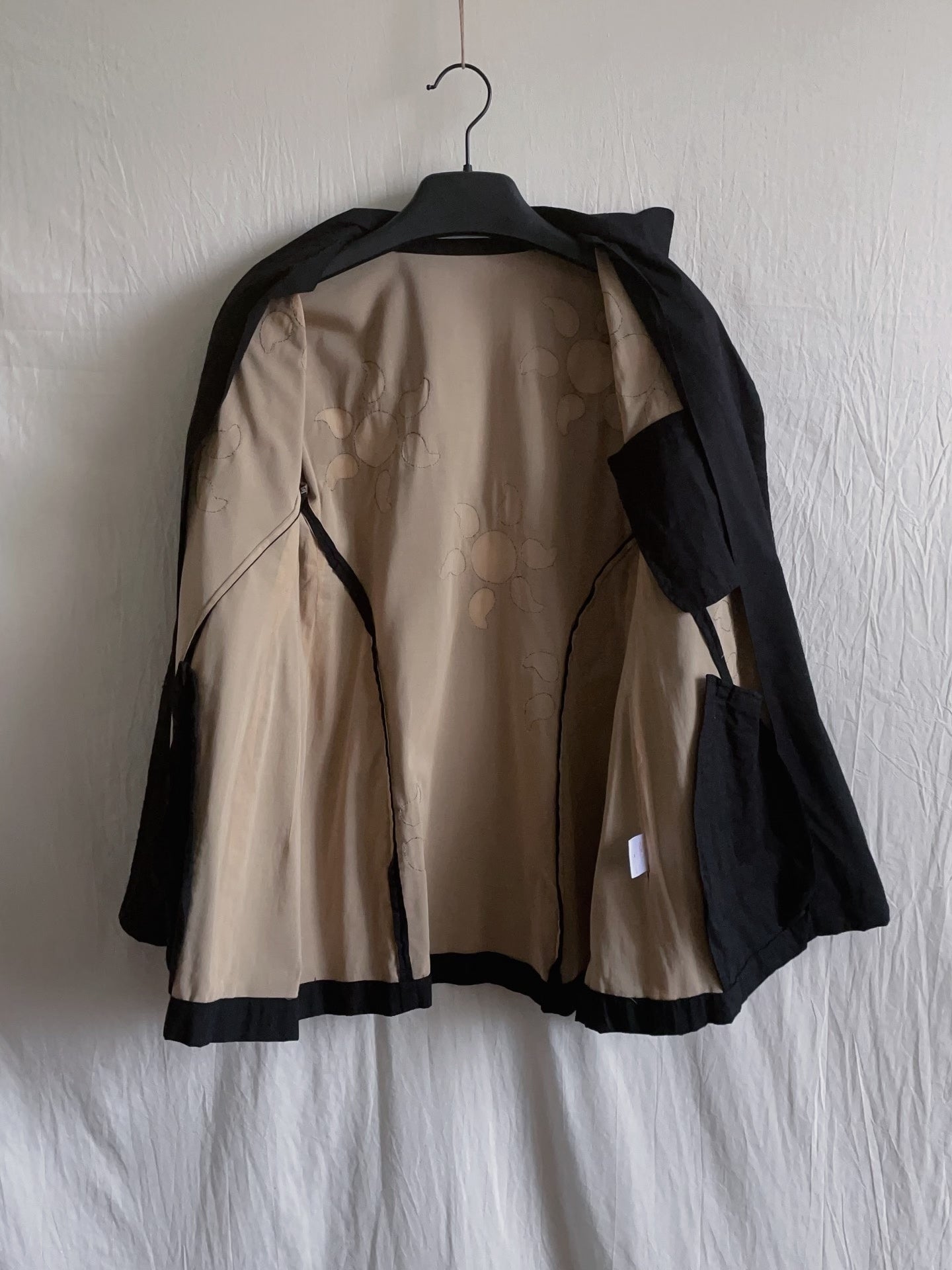 Issey Miyake 1990s Night Flame Black Top