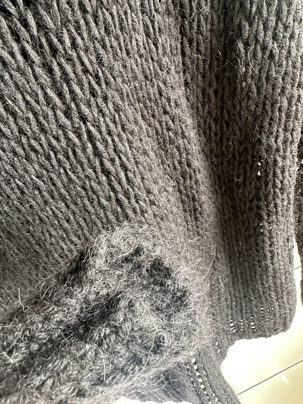 Saint Laurent Black Chunky Knit Sweater