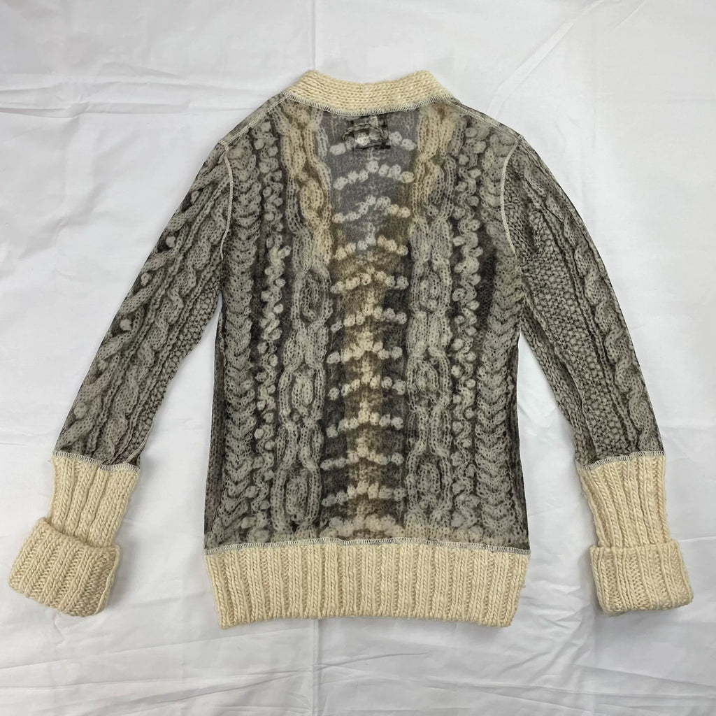 Jean Paul Gaultier’s Maille Fall/Winter 2004 elastic Trompe l’œil cardigan