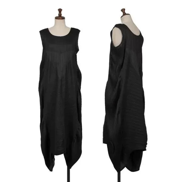 Issey Miyake Vintage Black Pleated Dress