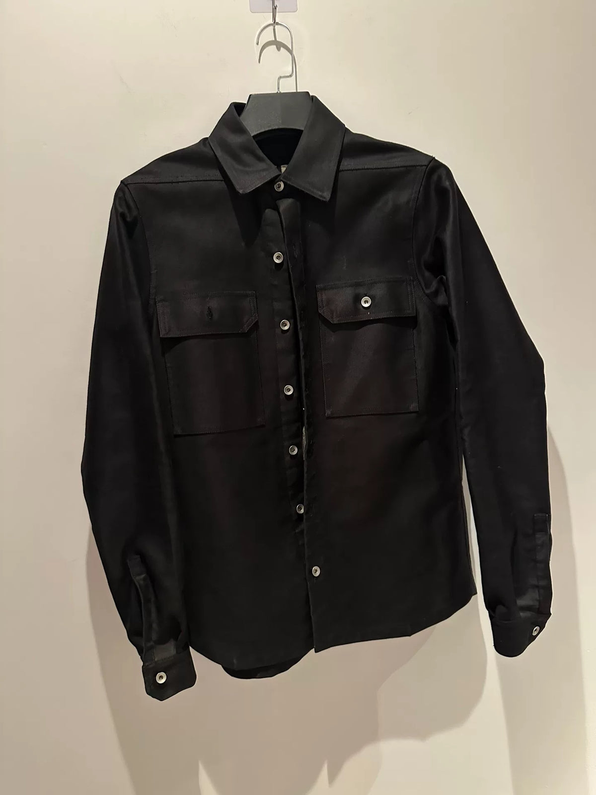 Rick Owens Satin Cotton Work Shirt