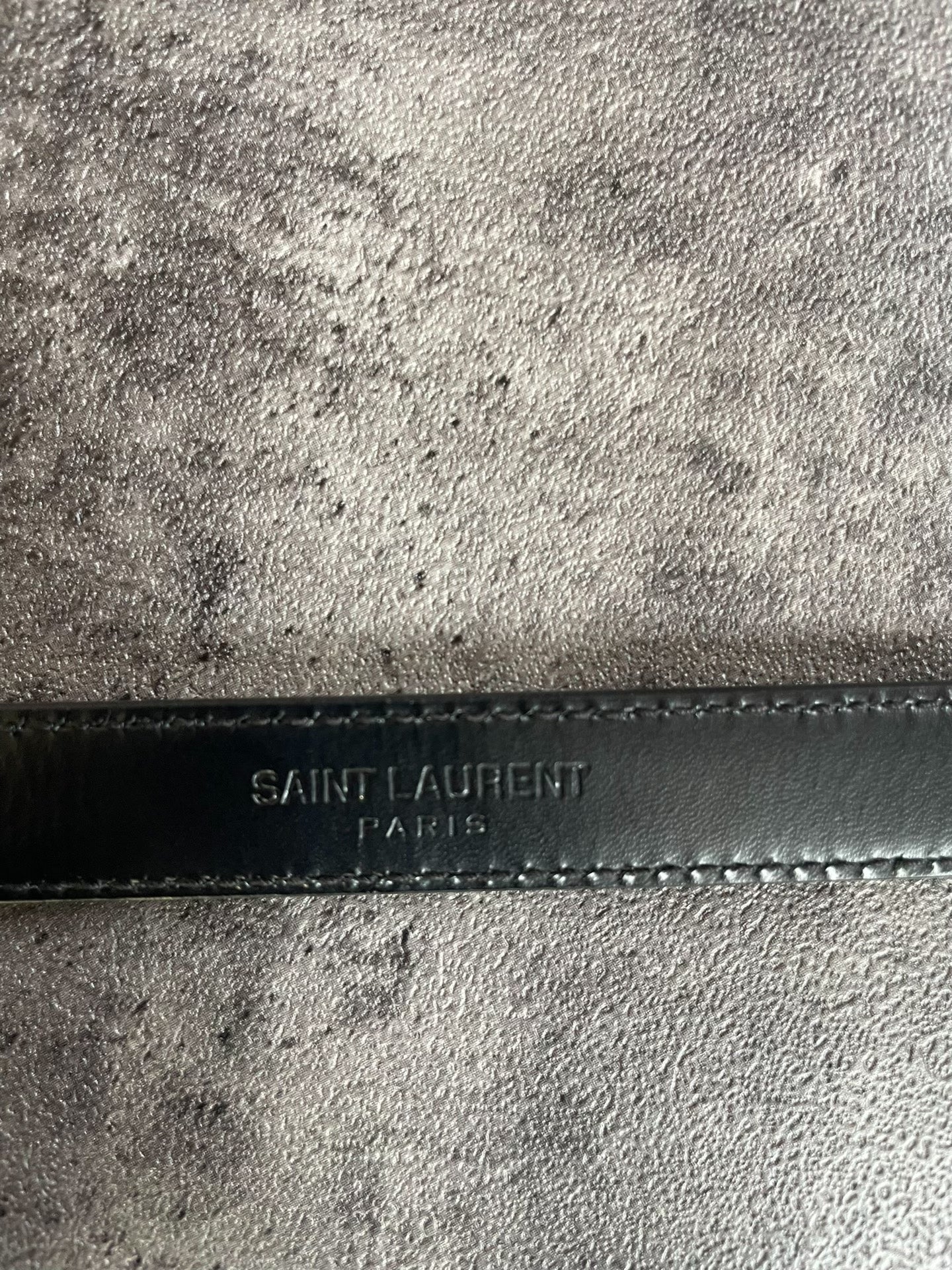 Saint Laurent SS14 Three-Buckle Crocodile-Grain Belt