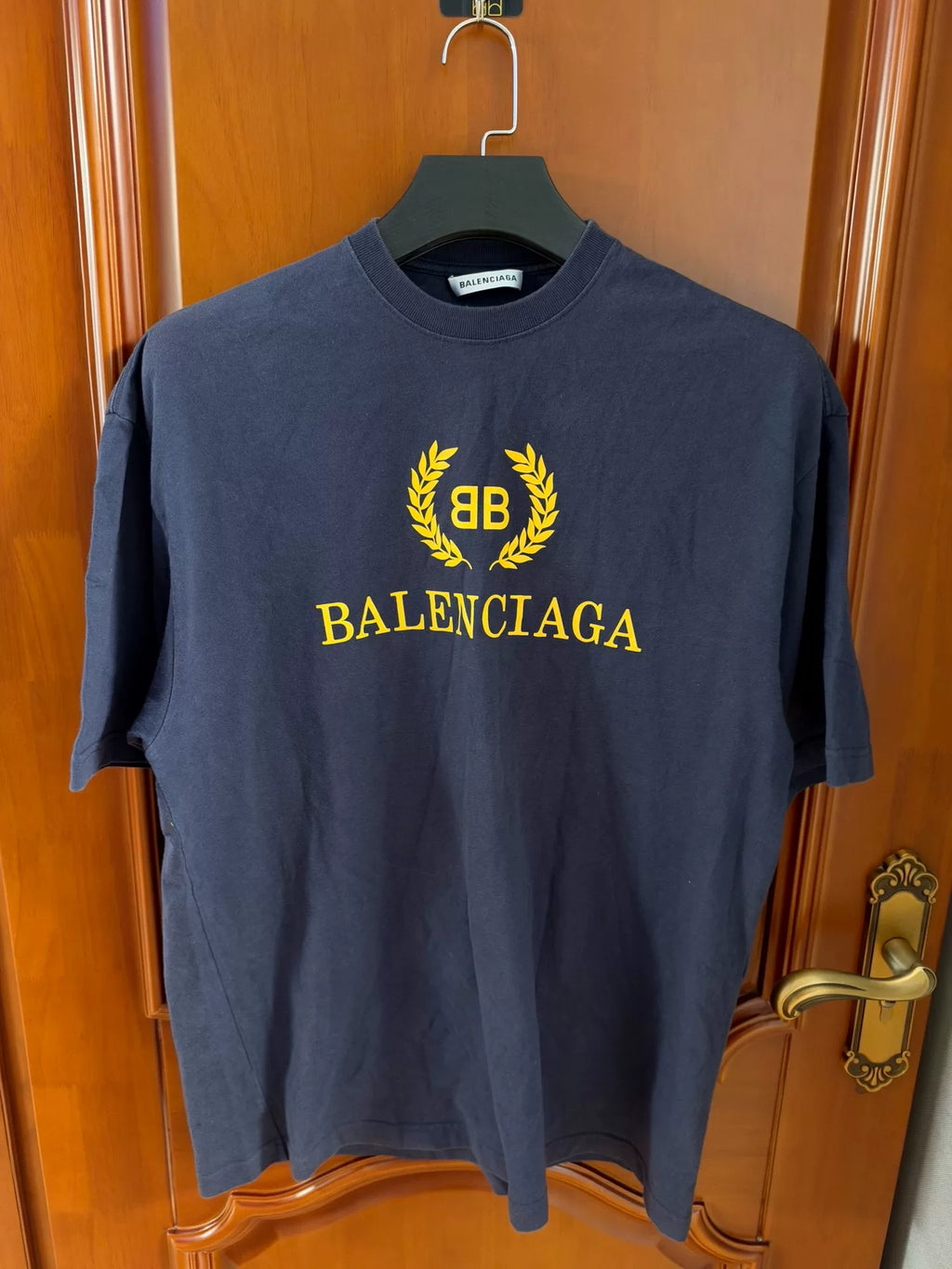 Balenciaga Wheat Ear Logo Short Sleeve T-Shirt