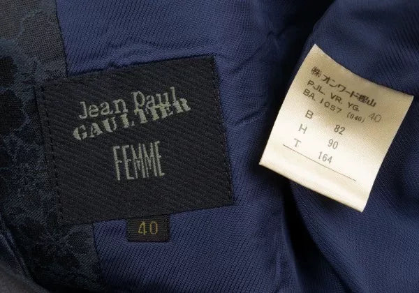 Jean Paul Gaultier Vintage Blue Patterned Vest