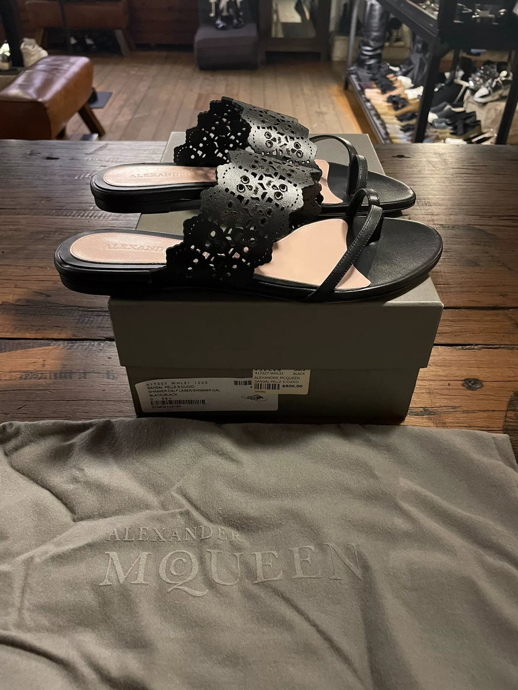 Alexander McQueen SS16 Multi-Skull Carved Lambskin Sandals
