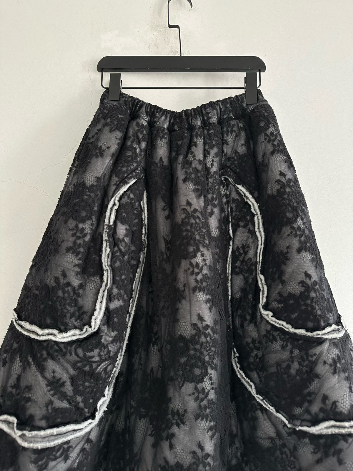 Comme Des Garcons Rei Kawakubo 2017 Main Line Crochet Lace Quilted Skirt