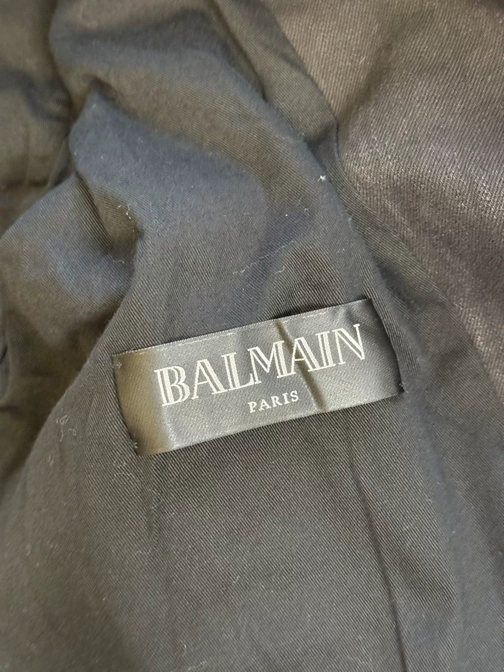 Balmain Brushed Wax Motorcycle Jacket