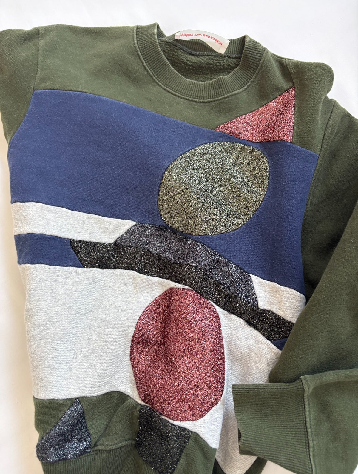 Walter Van Beirendonck Color-Block Panel Embroidered Sweatshirt