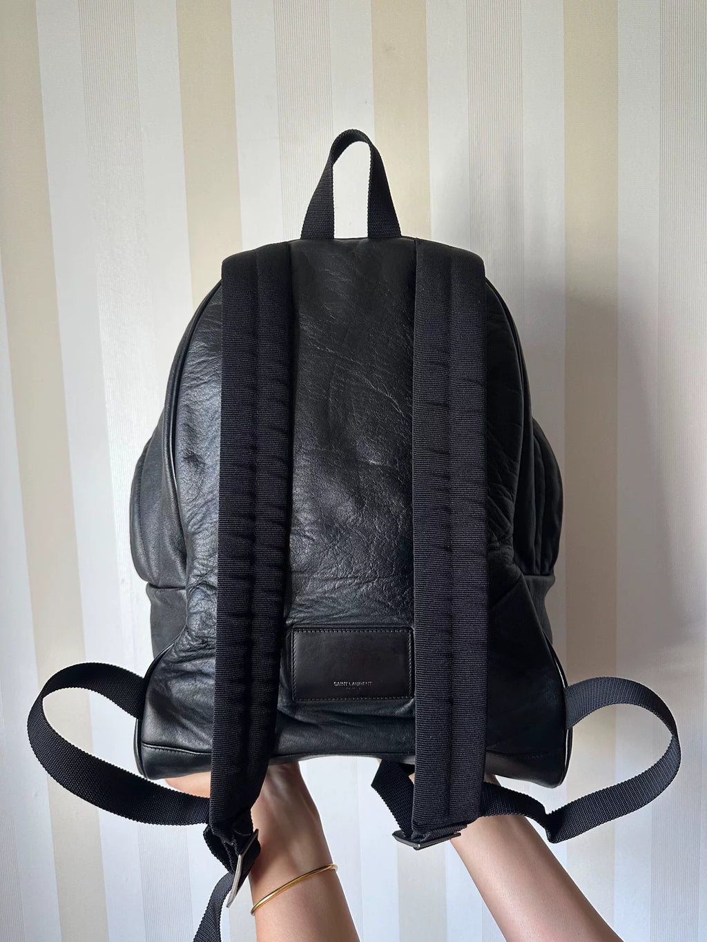 Saint Laurent 14SS Paris Multi Zipper Leather Backpack by Hedi Slimane