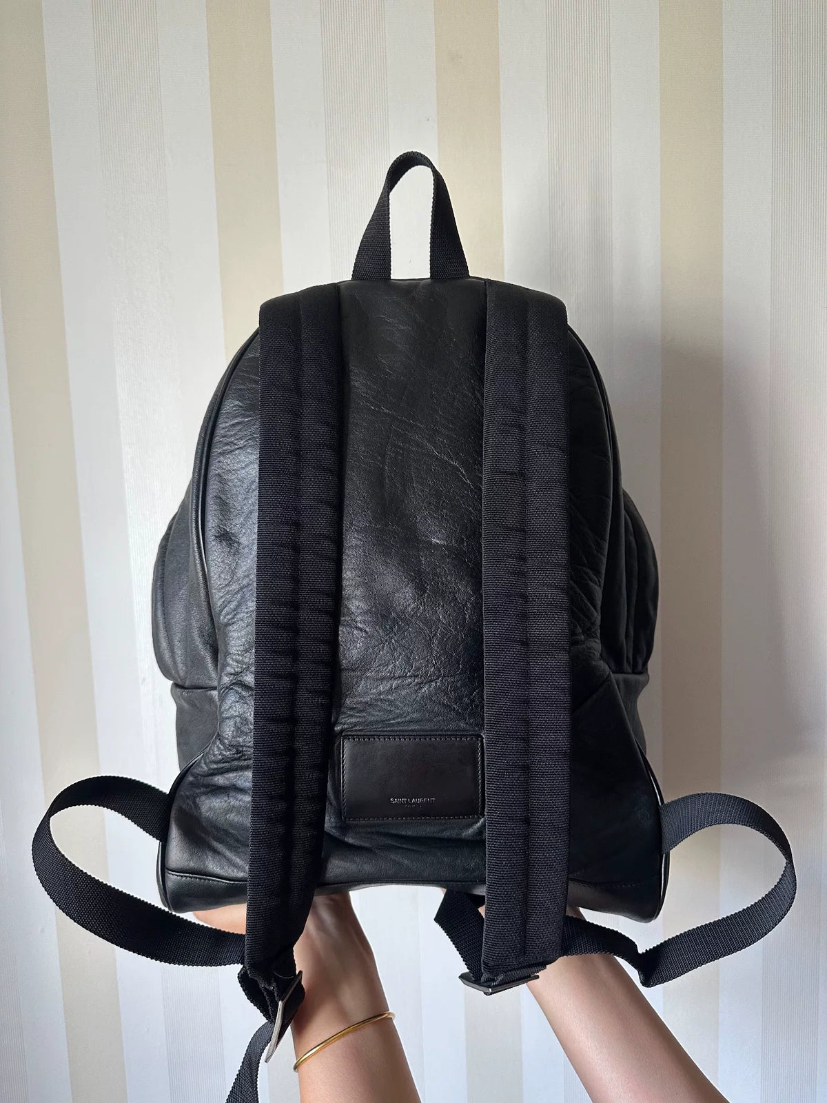 Saint Laurent 14SS Paris Multi Zipper Leather Backpack by Hedi Slimane