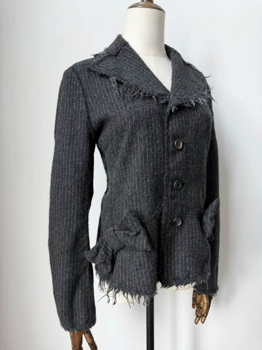 Junya Watanabe 2003 Runway Wool Flannel Butterfly Jacket Top