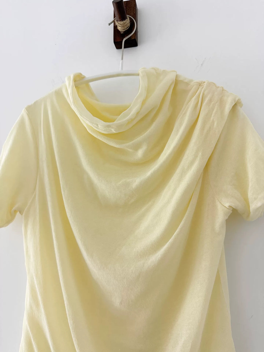Yohji Yamamoto Pale Yellow Pleated Top - Devines