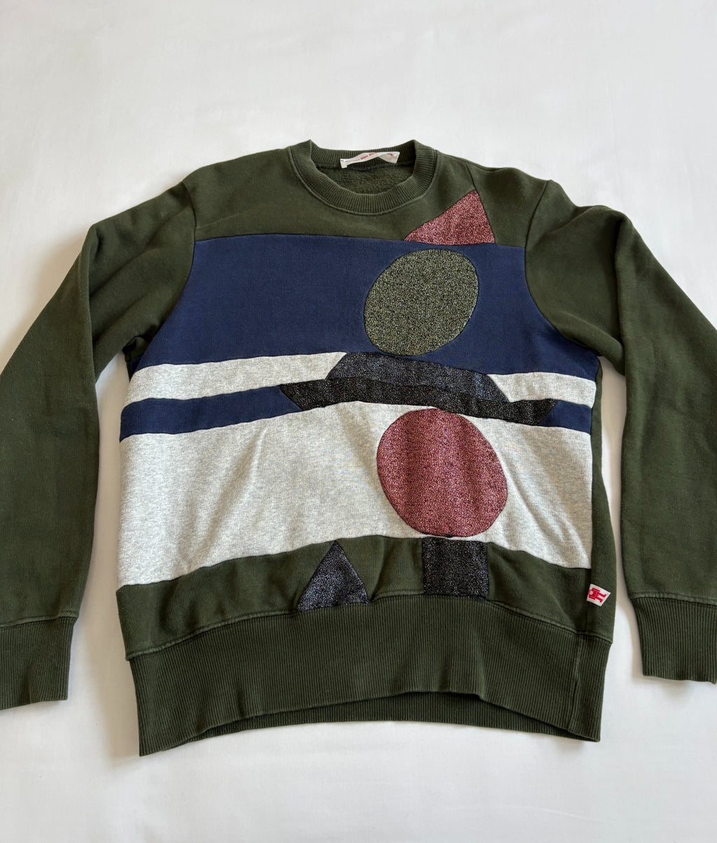Walter Van Beirendonck Color-Block Panel Embroidered Sweatshirt