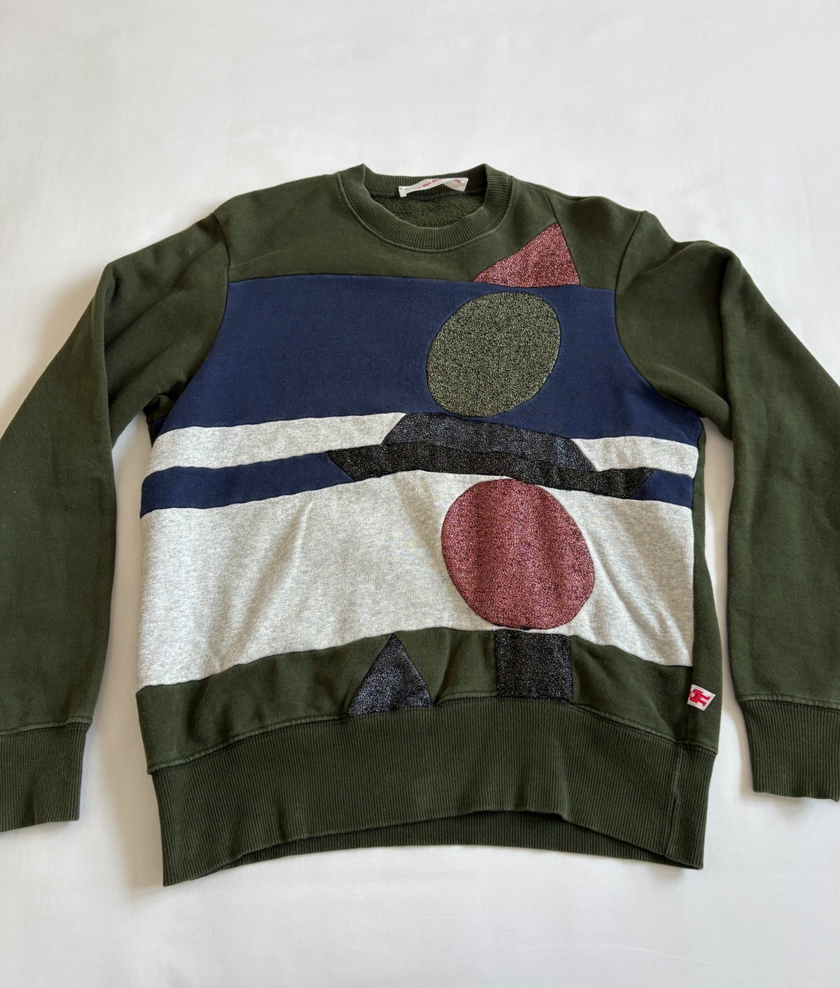 Walter Van Beirendonck Color-Block Panel Embroidered Sweatshirt