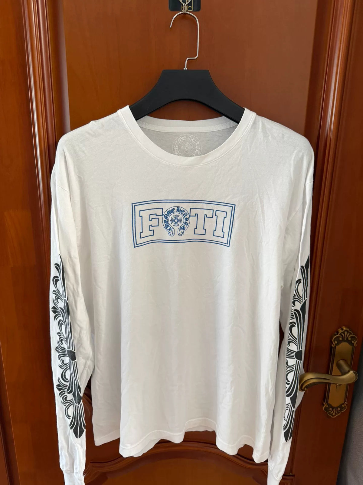 Chrome Hearts White Foti Long Sleeve Top