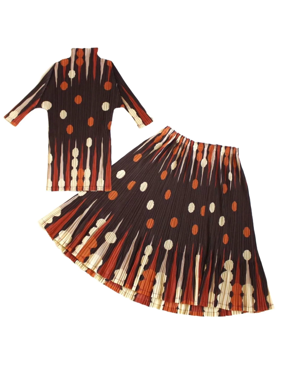 Issey Miyake Polka Dot Pleated Suit