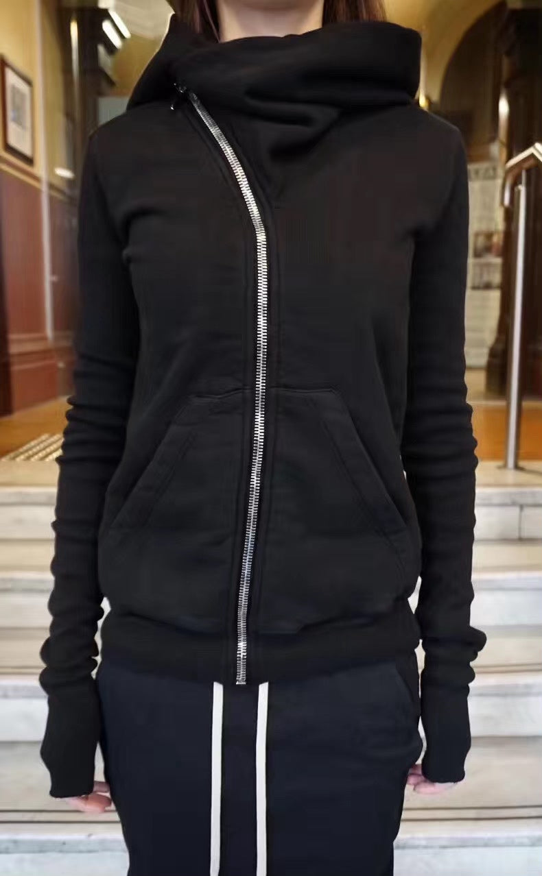 Rick Owens SS17 Black Mountain Wizard Hat Hooded Cotton Sweater