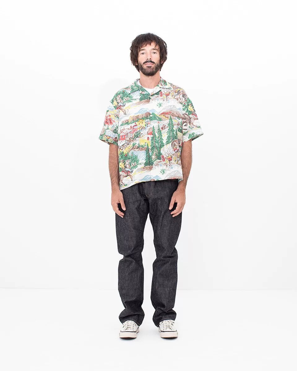 VISVIM 25ss CROSBY SHIRT S/S (WASHI CHIRIMEN) Short-Sleeve Shirt