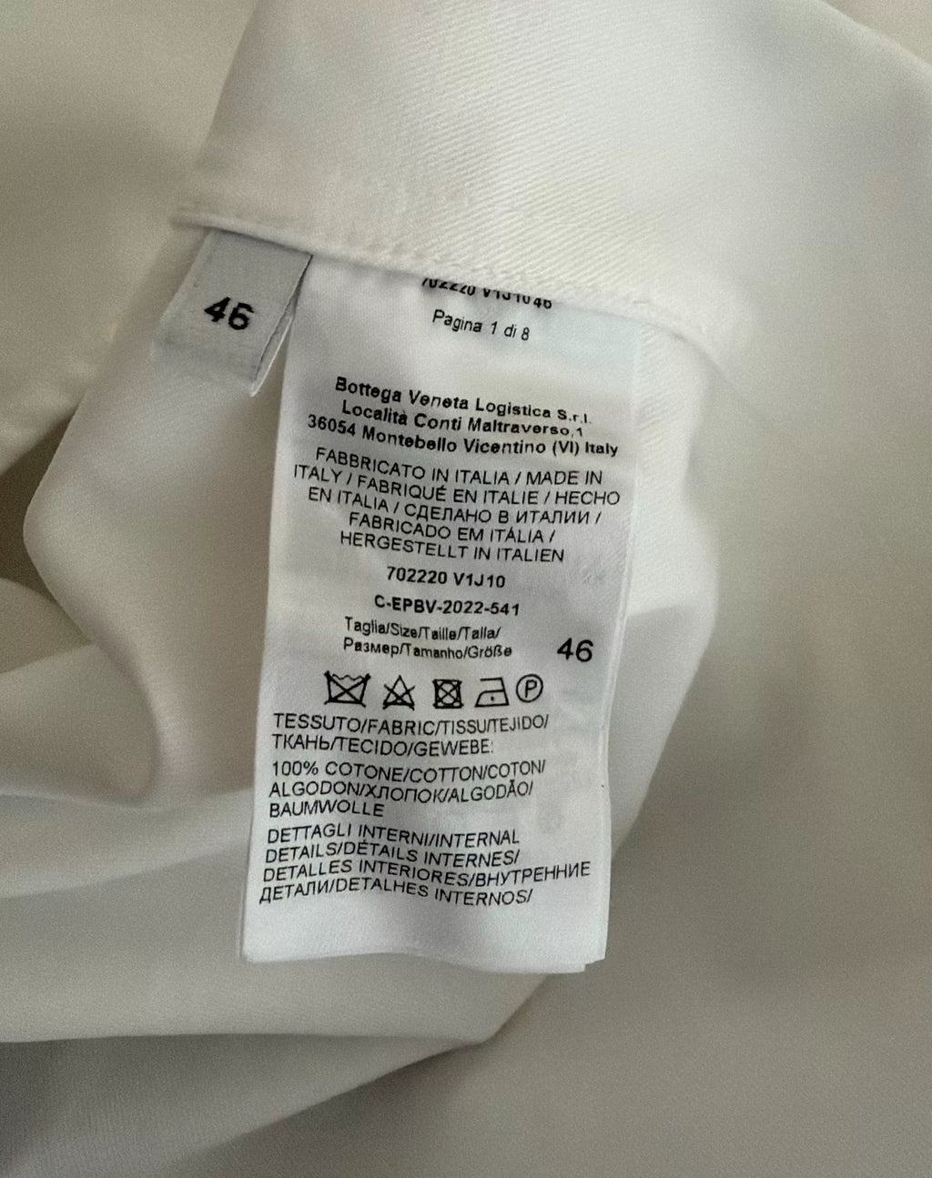 Bottega Veneta White Triangular Beaded Shirt Jacket