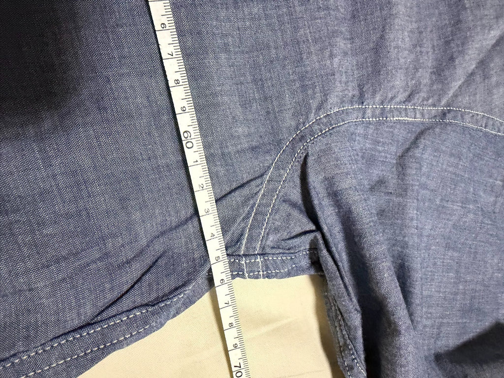 visvim SS22 Indigo Cotton Silk Washed Workwear Shirt