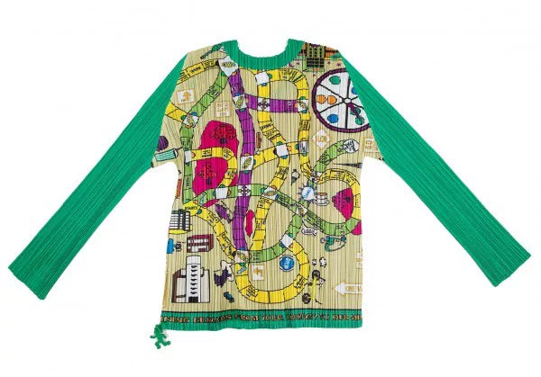 Issey Miyake Vintage Green Ludo Pleated Top