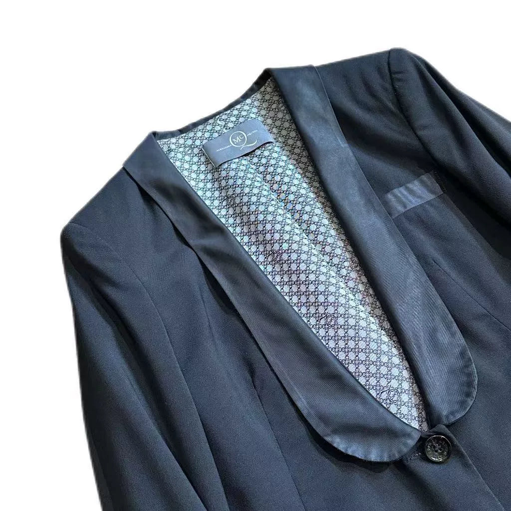 Alexander McQueen 96SS Shawl-Collar Waisted Suit Jacket