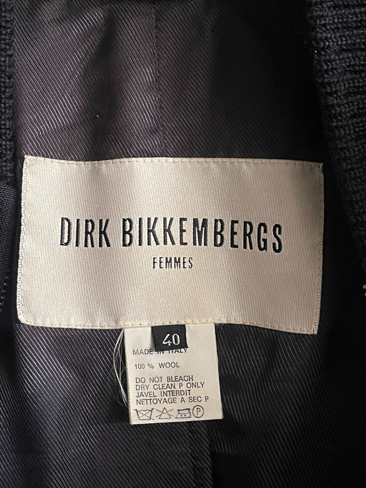 Dirk Bikkembergs 96AW Irregular Curve Wool Coat