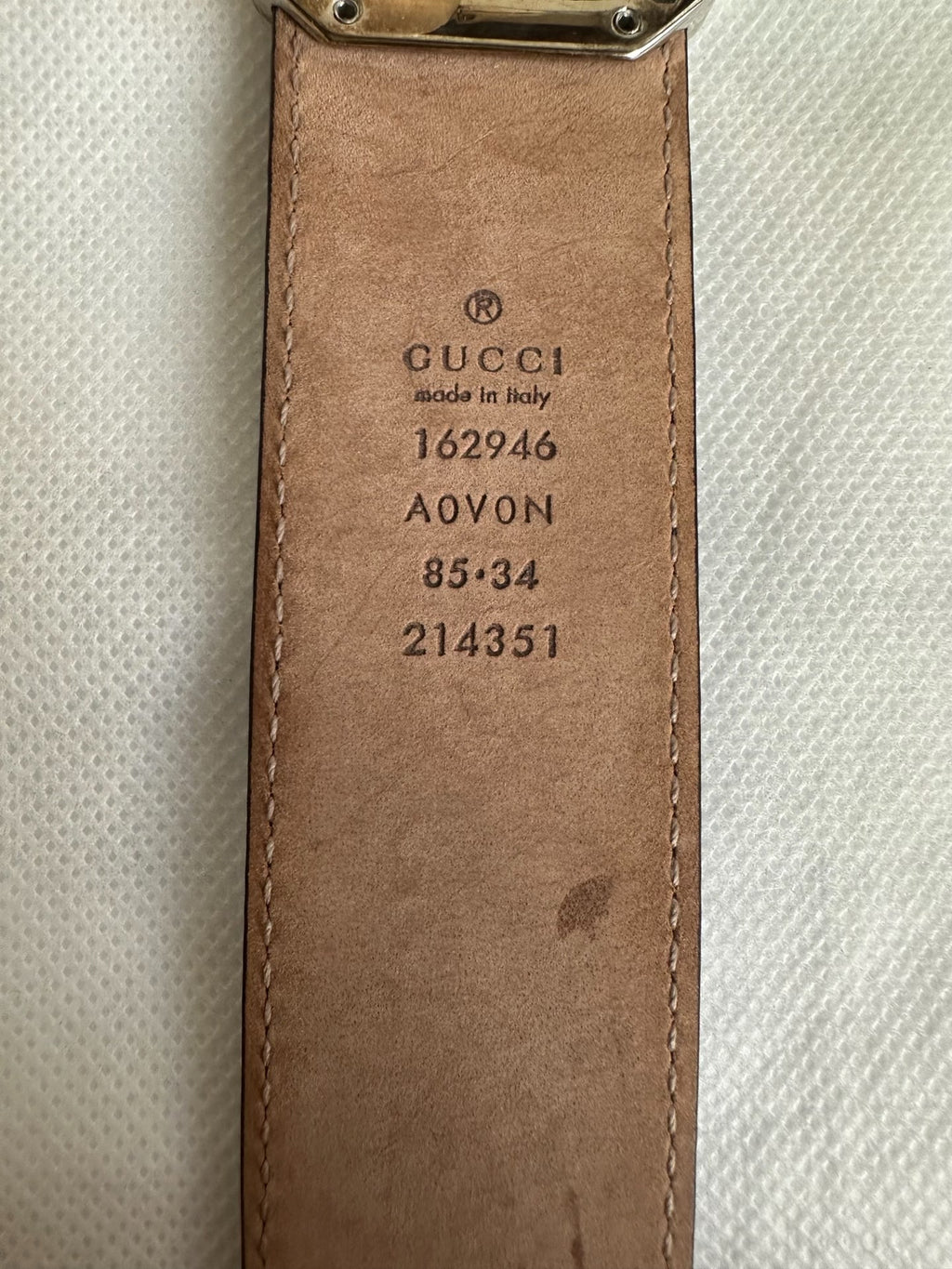 Gucci Black GG Monogram Silver Square Buckle Belt