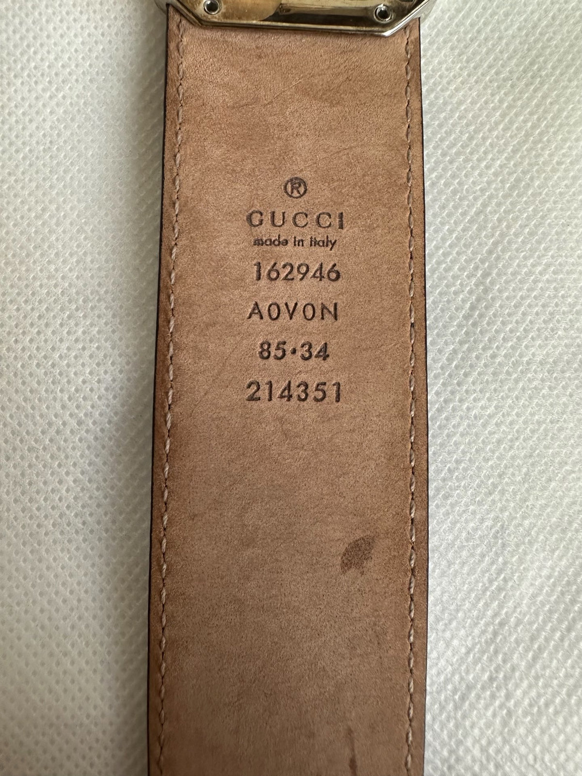 Gucci Black GG Monogram Silver Square Buckle Belt