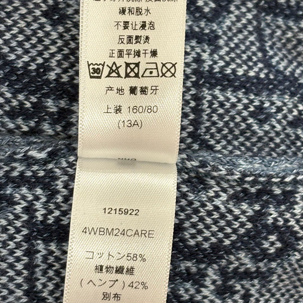 Dior FW26 Blue Coarse Tweed Vintage All-Over Print Cardigan