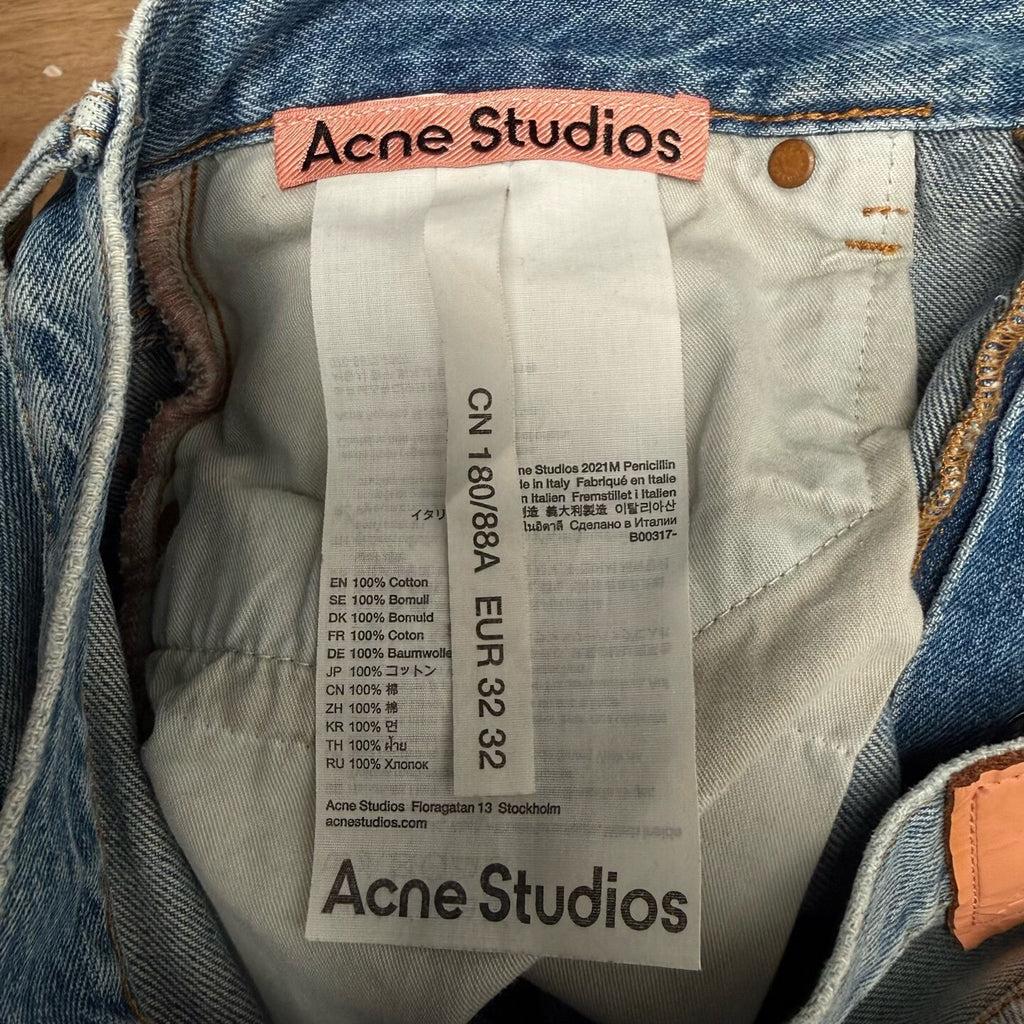 Acne Studios Mud Dyed Distressed 2021m Penicilin Jeans