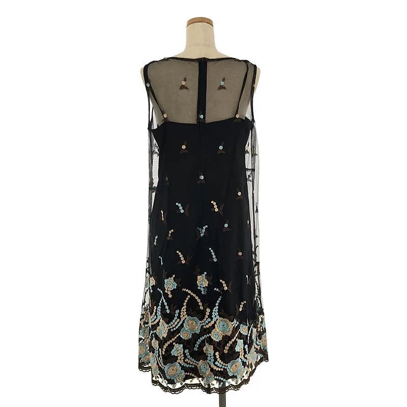 Comme des Garcons Floral Embroidered Sheer Dress