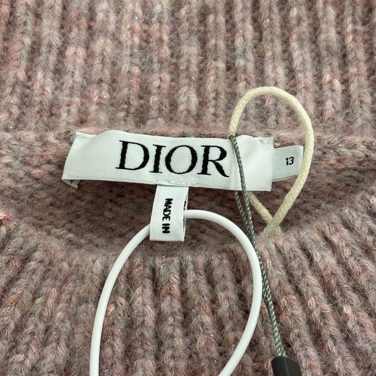 Dior Pink Little Bee Embroidery Cashmere Sweater