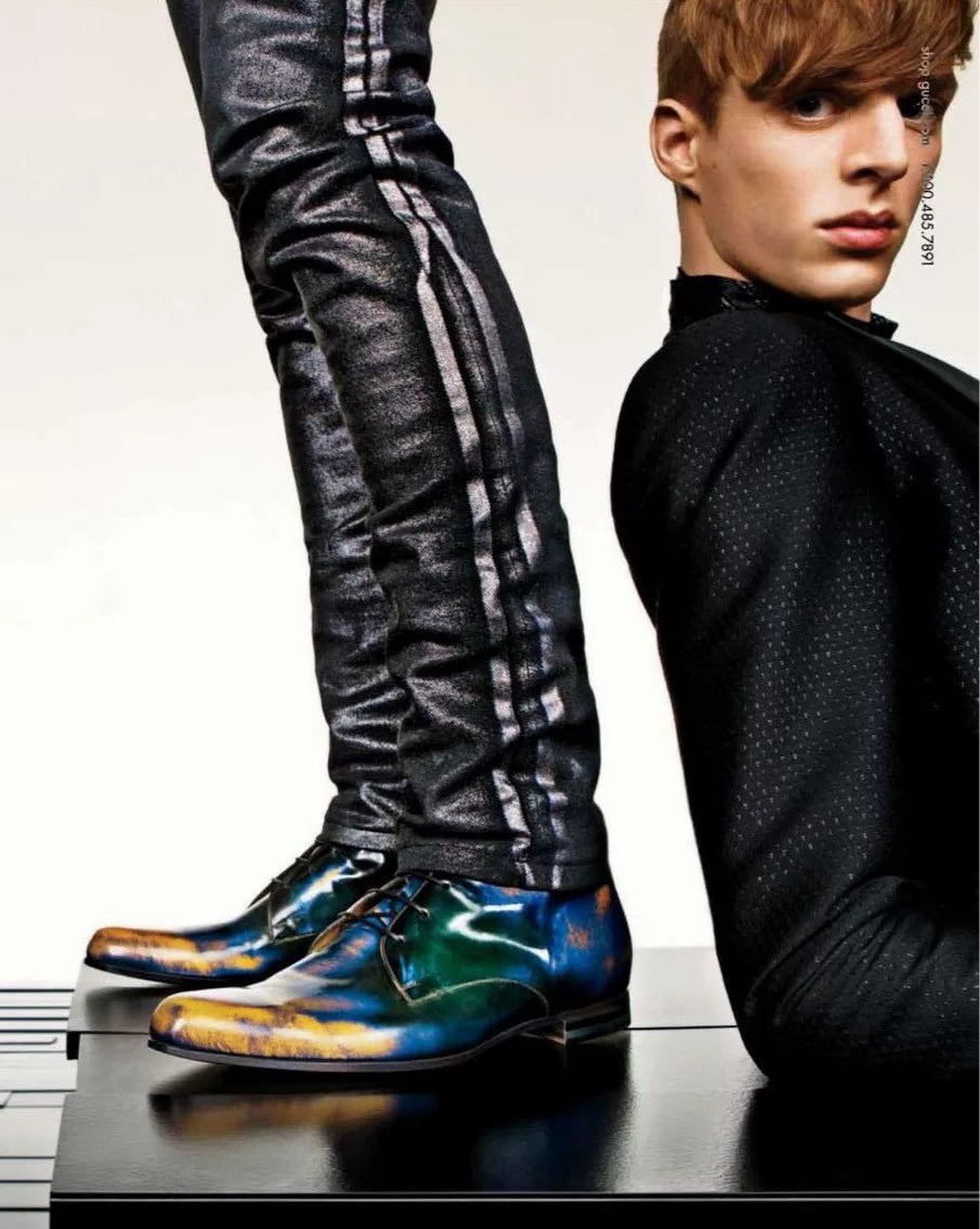 Gucci FW09 Silver Metallic Trompe l'Oeil Denim by Frida Giannini