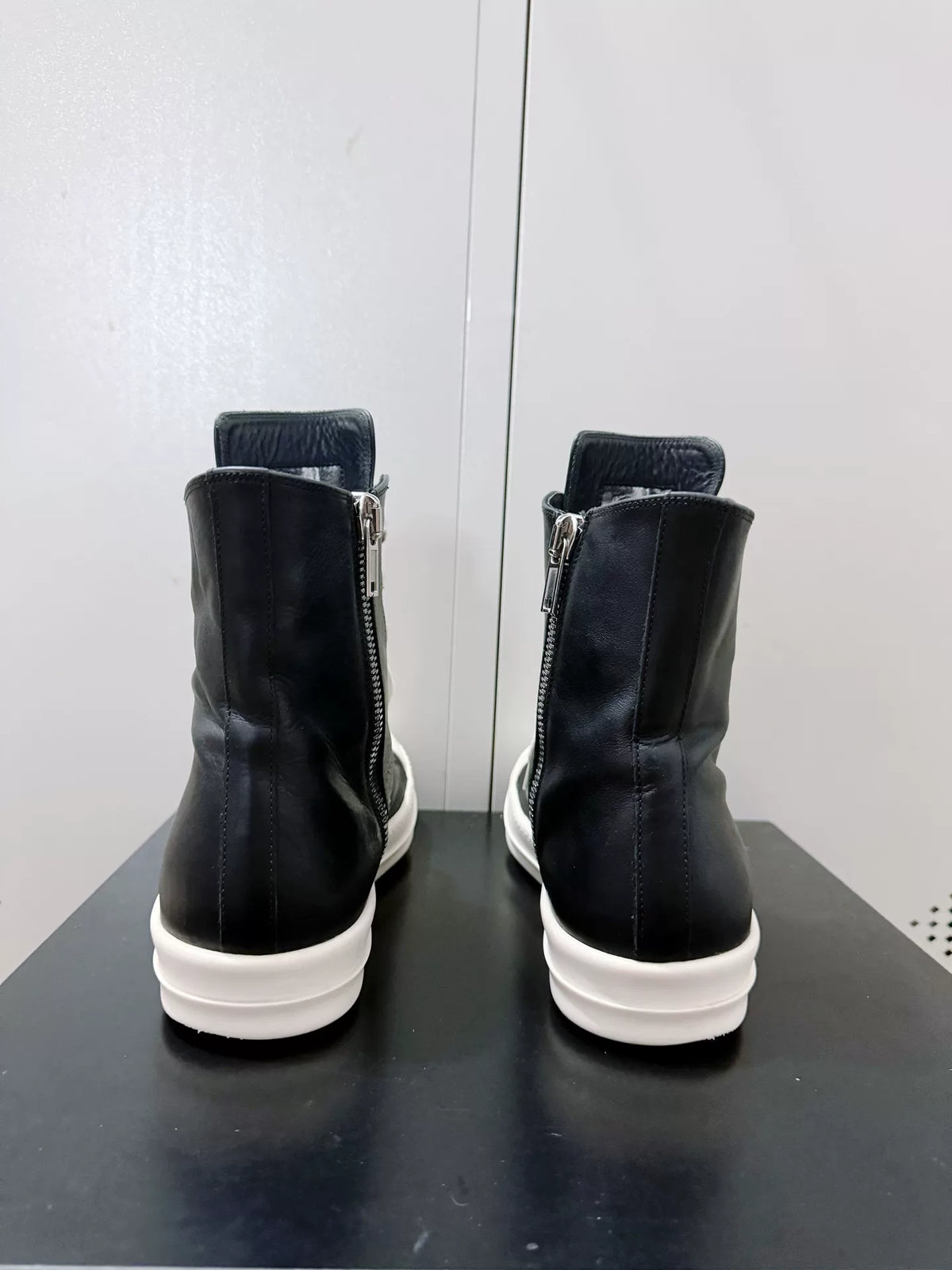 Rick Owens Black High-Top Cowhide Large Converse Sneakers