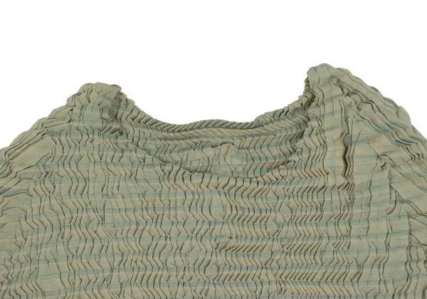 Issey Miyake Vintage Green Pleated Top