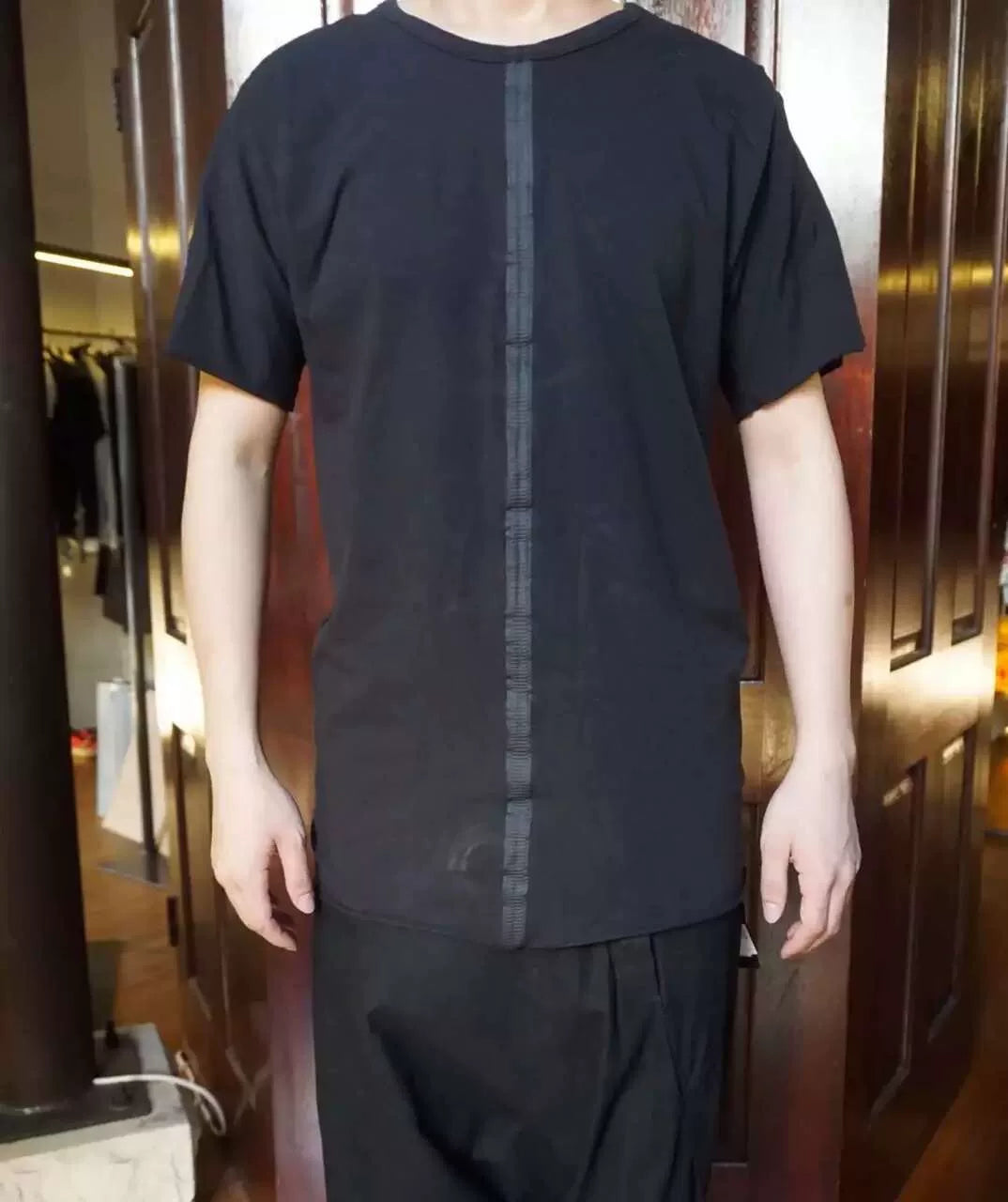 Isaac Sellam Scar Stitch Cotton Long Sleeve Shirt