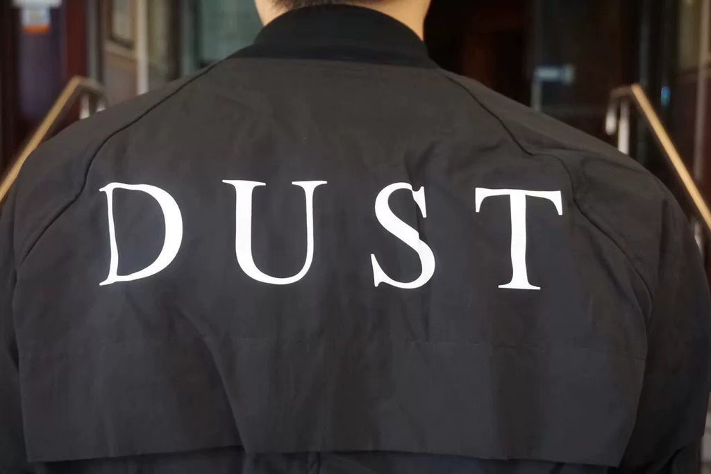 Julius AW17 Black DUST Double-Layer Sleeve Flight Jacket Viscose Cotton Jacket
