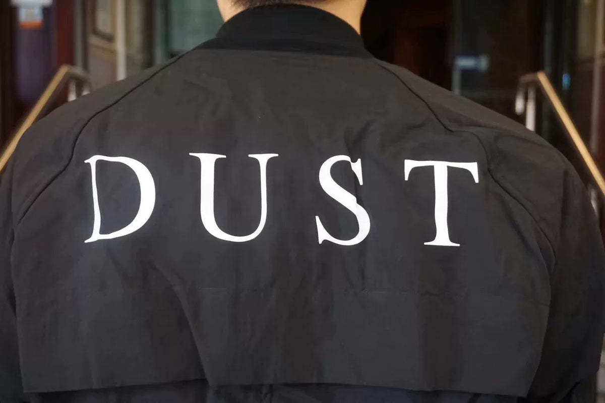 Julius AW17 Black DUST Double-Layer Sleeve Flight Jacket Viscose Cotton Jacket