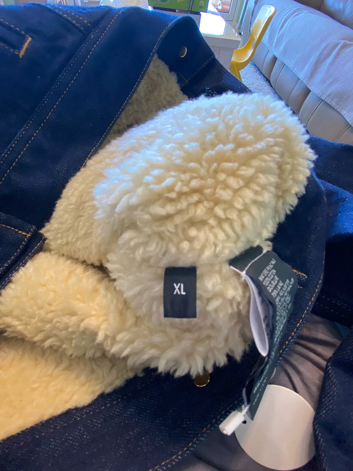 Celine Denim Shearling Collar Jacket