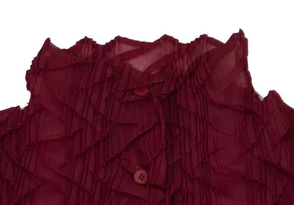 Issey Miyake Vintage Red Main Line Pleated Top