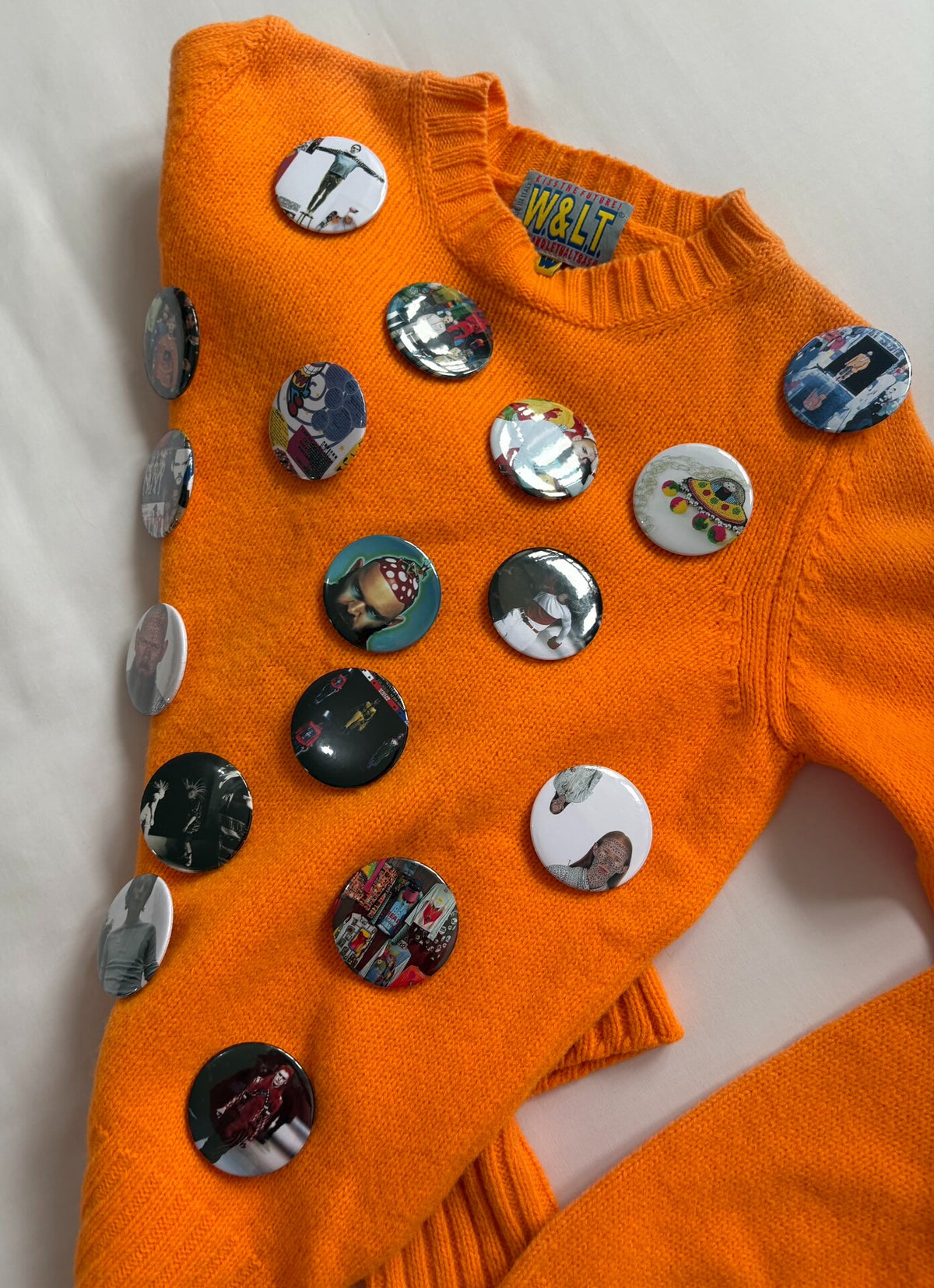 Walter van Beirendonck sweater W&LT pre‑owned vintage orange badge sweater