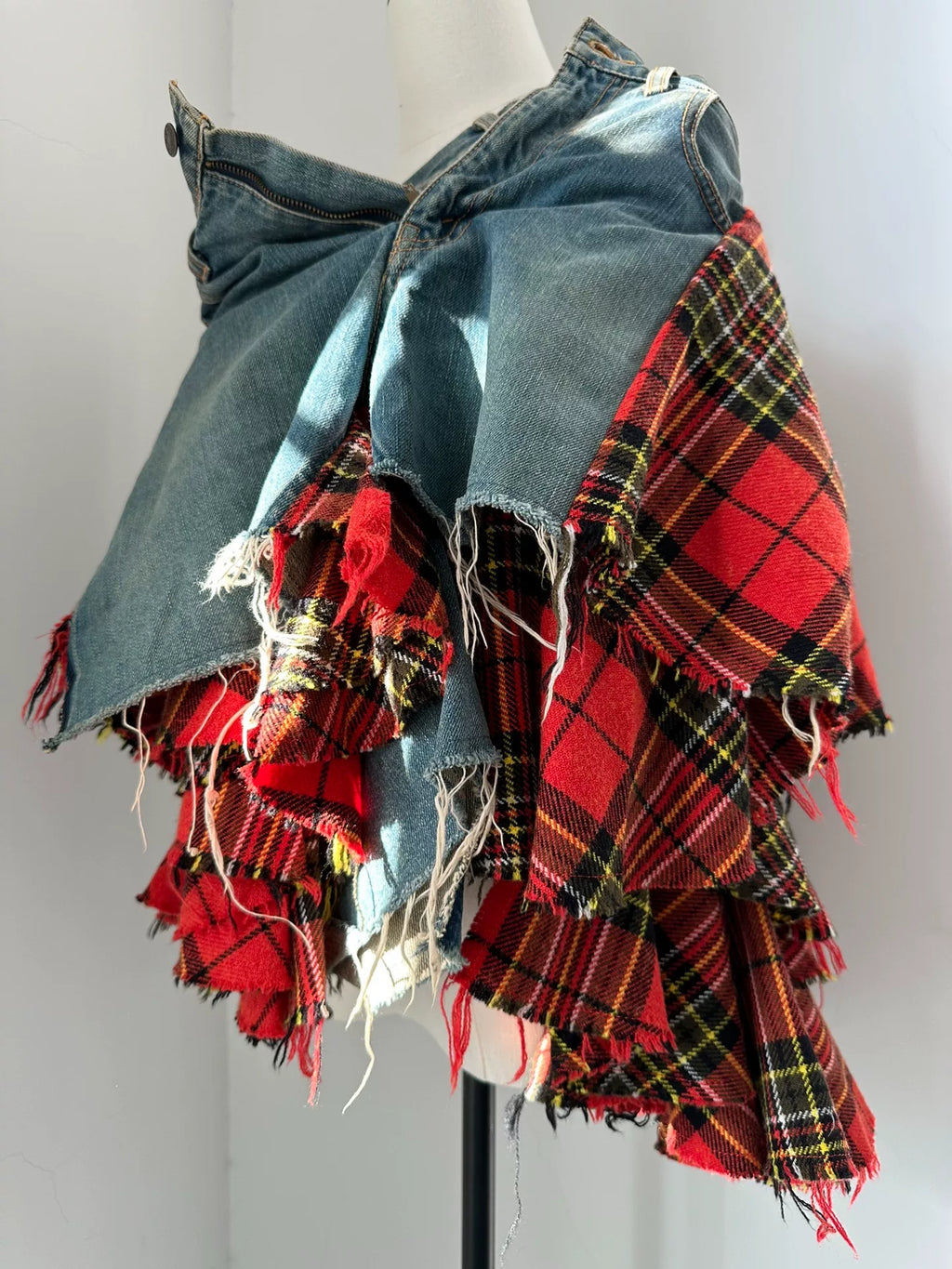 Junya Watanabe 2004 Midi Runway Plaid Skirt