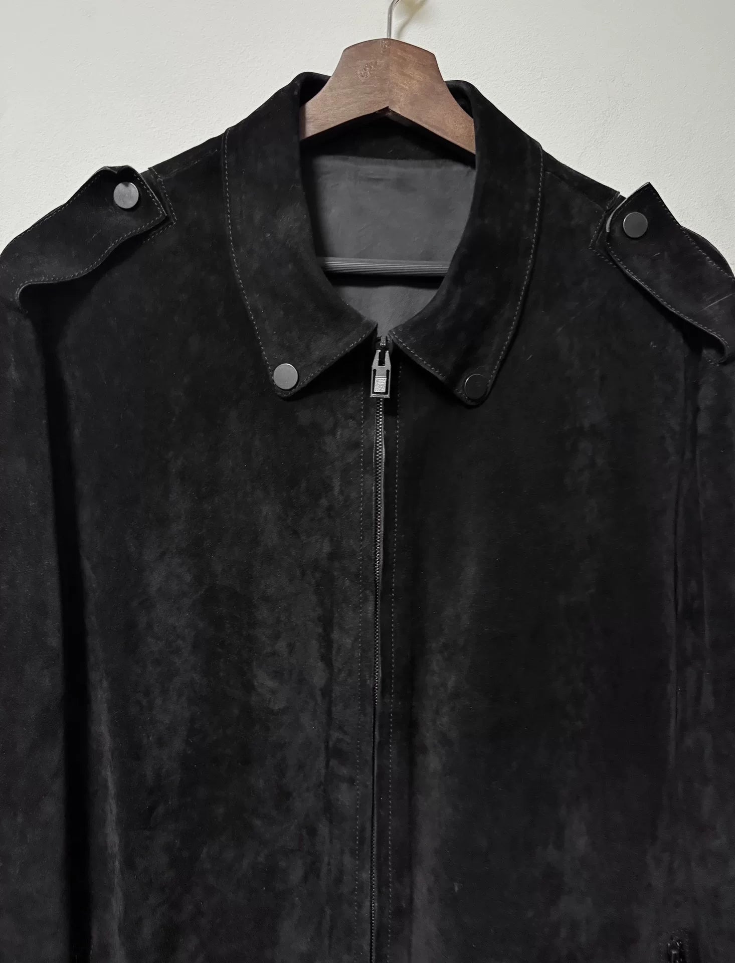 Balenciaga 15AW Black Suede Leather Jacket