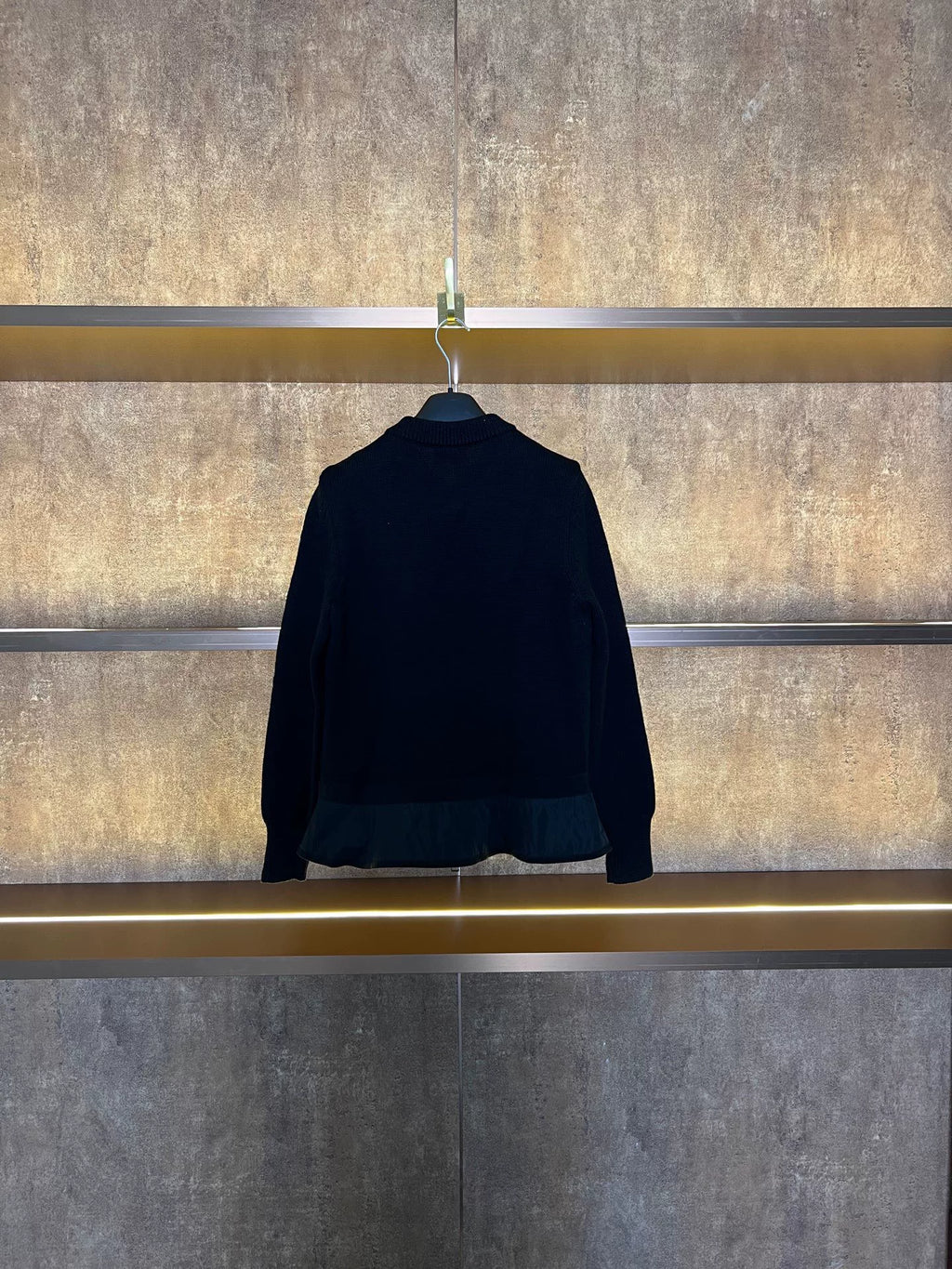 Moncler Knit-Panel Down Jacket