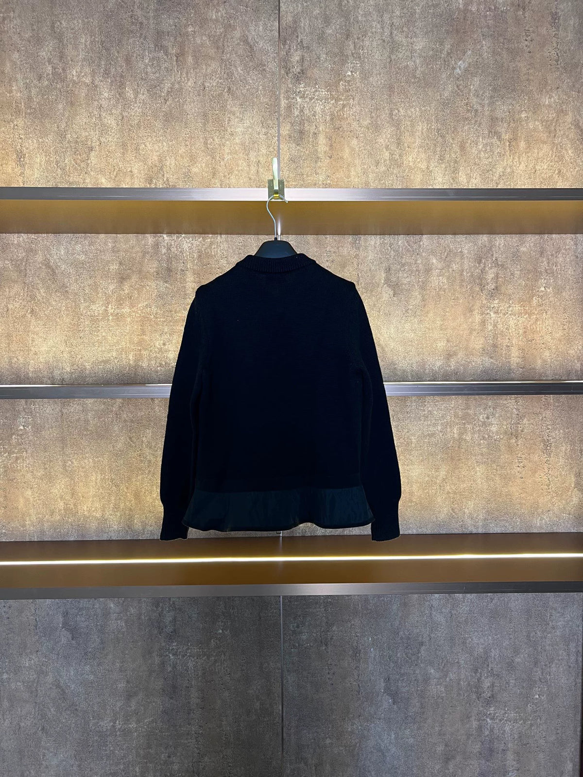 Moncler Knit-Panel Down Jacket