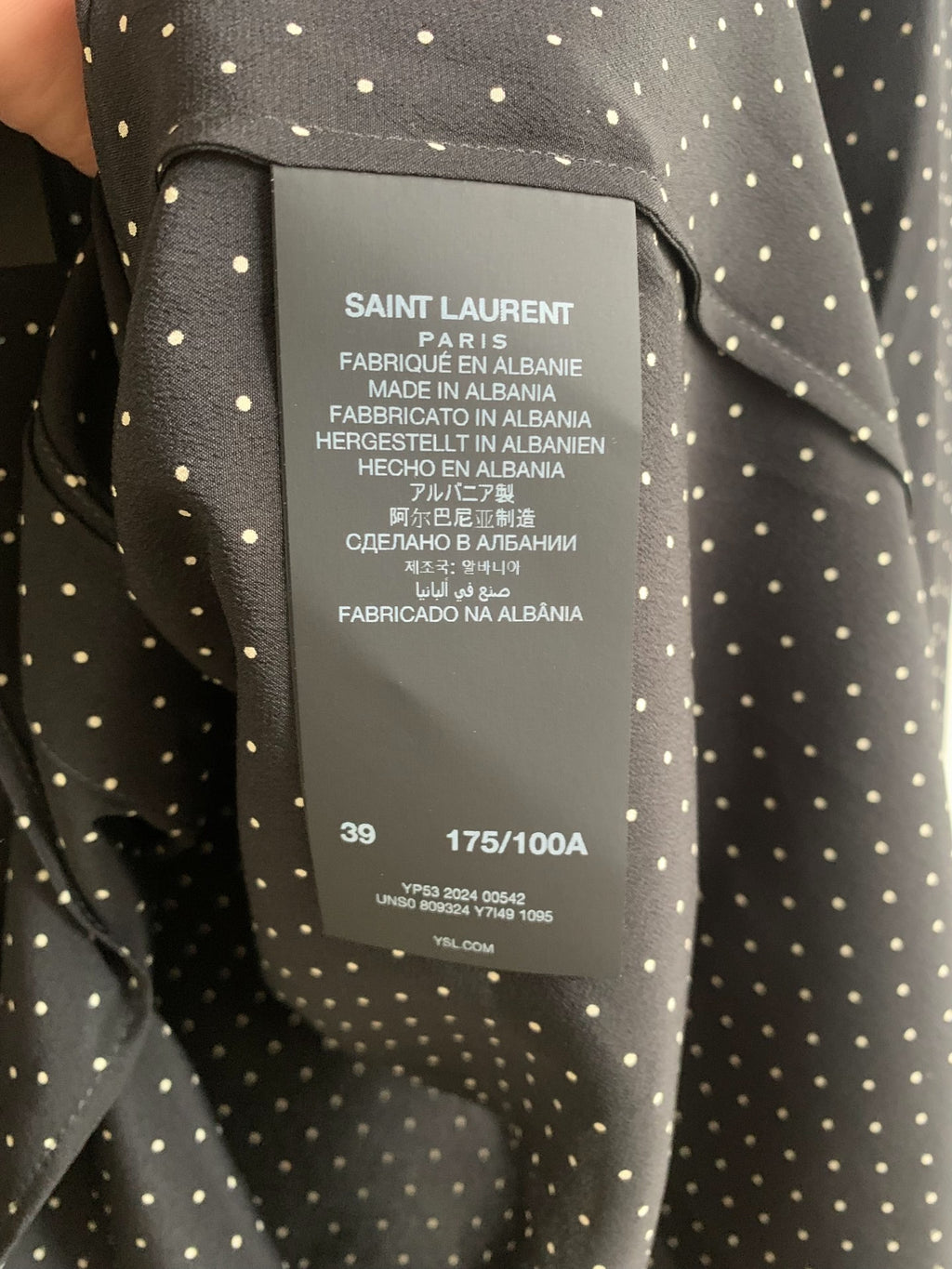 Saint Laurent Polka Dot Shirt