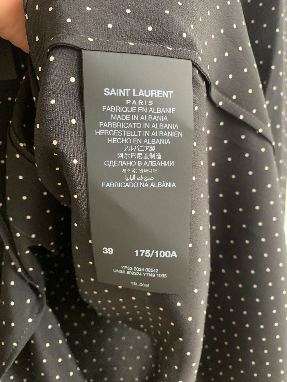 Saint Laurent Polka Dot Shirt