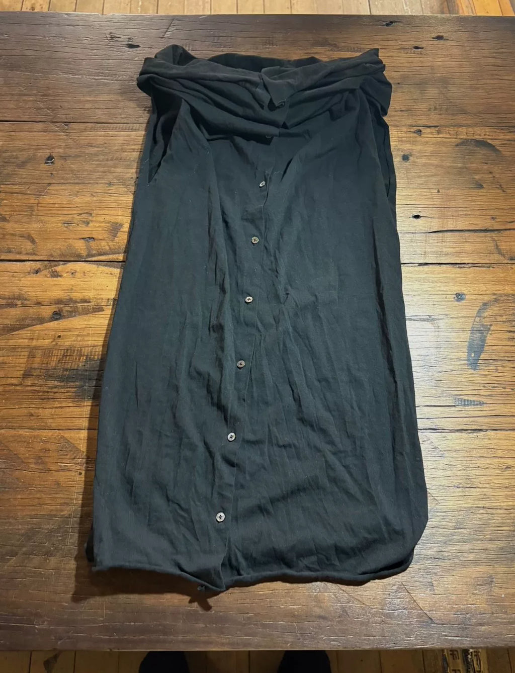 M.A+ SS17 Black Hooded Long Cotton Dress