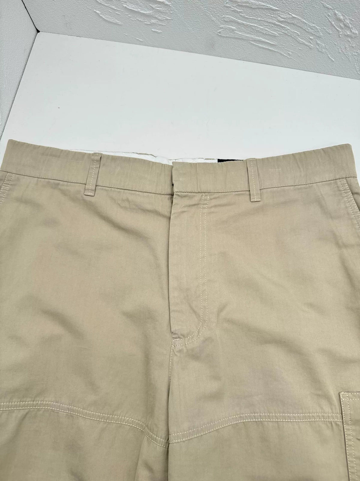 Louis Vuitton SS26 Khaki Monogram Embossed Rivet Cargo Pants